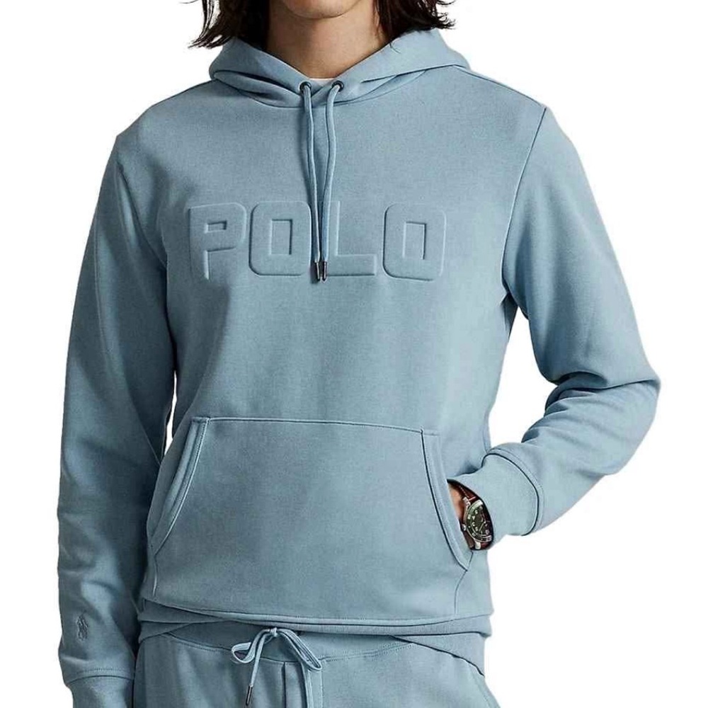 Polo by Ralph Lauren Men's Light Blue Hoodie